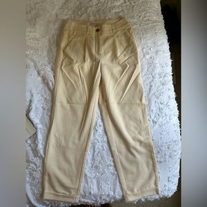 Loft light yellow skinny ankle petite pant